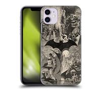 Head Case Designs Officially Licensed Batman DC Comics Logo Collage Distressed Hush Hard Back Case Compatible With Apple iPhone 11