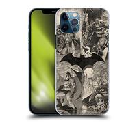 Head Case Designs Officially Licensed Batman DC Comics Logo Collage Distressed Hush Hard Back Case Compatible With Apple iPhone 12 / iPhone 12 Pro