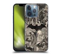 Head Case Designs Officially Licensed Batman DC Comics Logo Collage Distressed Hush Hard Back Case Compatible With Apple iPhone 13 Pro