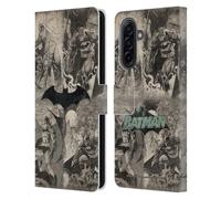 Head Case Designs Officially Licensed Batman DC Comics Logo Collage Distressed Hush Leather Wallet Case Compatible With Samsung Galaxy A17 4G / 5G