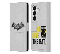 Head Case Designs Officially Licensed Batman DC Comics Logo Gotham 80th Anniversary Leather Wallet Case Compatible With Samsung Galaxy S26