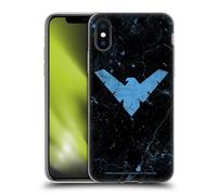 Head Case Designs Officially Licensed Batman DC Comics Logo Grunge Nightwing Gel Case [Military Grade Protection] Compatible With Apple iPhone X/iPhone XS