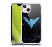 Head Case Designs Officially Licensed Batman DC Comics Logo Grunge Nightwing Gel Case [Military Grade Protection] Compatible with Apple iPhone 13 and Compatible with MagSafe