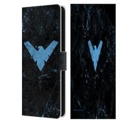 Head Case Designs Officially Licensed Batman DC Comics Logo Grunge Nightwing Leather Wallet Case Compatible With Samsung Galaxy S25 FE