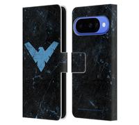 Head Case Designs Officially Licensed Batman DC Comics Logo Grunge Nightwing Leather Wallet Case Compatible With Google Pixel 10