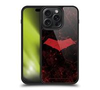 Head Case Designs Officially Licensed Batman DC Comics Logo Grunge Red Hood Gel Armour Case [Military Grade Drop Protection] Compatible With Apple iPhone 15 Pro Max