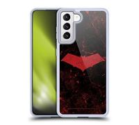 Head Case Designs Officially Licensed Batman DC Comics Logo Grunge Red Hood Gel Case [Military Grade Protection] Compatible with Samsung Galaxy S21 5G and Compatible with MagSafe