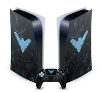 Head Case Designs Officially Licensed Batman DC Comics Nightwing Logos And Comic Book Vinyl Faceplate Gaming Skin Decal Compatible With Sony PlayStation 5 PS5 Digital Console and DualSense Controller