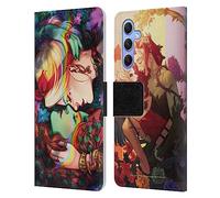 Head Case Designs Officially Licensed Batman DC Comics Poison Ivy & Harley Quinn Gotham City Sirens Leather Wallet Case Compatible With Samsung Galaxy A34 5G