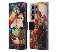 Head Case Designs Officially Licensed Batman DC Comics Poison Ivy & Harley Quinn Gotham City Sirens Leather Wallet Case Compatible with Samsung Galaxy S25 Ultra