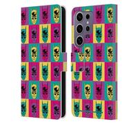 Head Case Designs Officially Licensed Batman DC Comics Pop Art Head Vintage Fashion Leather Wallet Case Compatible With Samsung Galaxy S25 Ultra
