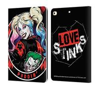 Head Case Designs Officially Licensed Batman DC Comics Puddin Harley Quinn Graphics Leather Wallet Case Compatible With Apple iPad 9.7 2017 / iPad 9.7 2018