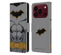 Head Case Designs Officially Licensed Batman DC Comics Rebirth Costume Logos Leather Wallet Case Compatible With Apple iPhone 18 Pro