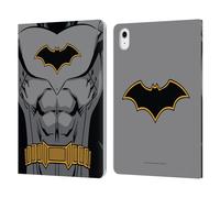 Head Case Designs Officially Licensed Batman DC Comics Rebirth Costume Logos Leather Wallet Case Compatible With Apple iPad Air 11 2020/2022/2024/2025