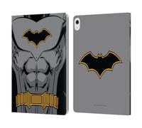 Head Case Designs Officially Licensed Batman DC Comics Rebirth Costume Logos Leather Wallet Case Compatible With Apple iPad Air 13 2024/2025