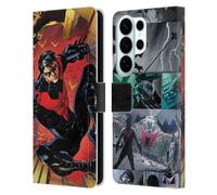 Head Case Designs Officially Licensed Batman DC Comics Red Logo Suit #1 2011 Nightwing Leather Wallet Case Compatible With Samsung Galaxy S26 Ultra