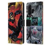 Head Case Designs Officially Licensed Batman DC Comics Red Logo Suit #1 2011 Nightwing Leather Wallet Case Compatible With Samsung Galaxy A17 4G / 5G