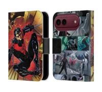 Head Case Designs Officially Licensed Batman DC Comics Red Logo Suit #1 2011 Nightwing Leather Wallet Case Compatible With Apple iPhone Duo