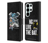 Head Case Designs Officially Licensed Batman DC Comics Ripped Paper Logo 80th Anniversary Leather Wallet Case Compatible With Samsung Galaxy S26 Ultra