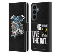 Head Case Designs Officially Licensed Batman DC Comics Ripped Paper Logo 80th Anniversary Leather Wallet Case Compatible With Samsung Galaxy S26 Plus