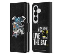 Head Case Designs Officially Licensed Batman DC Comics Ripped Paper Logo 80th Anniversary Leather Wallet Case Compatible With Samsung Galaxy S26