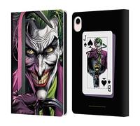 Head Case Designs Officially Licensed Batman DC Comics The Clown Three Jokers Leather Wallet Case Compatible With Apple iPad mini (2021/2024)