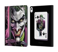 Head Case Designs Officially Licensed Batman DC Comics The Clown Three Jokers Leather Wallet Case Compatible With Apple iPad Air 13 2024/2025
