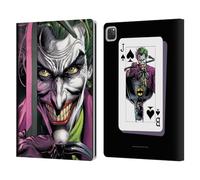 Head Case Designs Officially Licensed Batman DC Comics The Clown Three Jokers Leather Wallet Case Compatible With Apple iPad Pro 12.9 2020/2021/2022