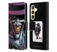 Head Case Designs Officially Licensed Batman DC Comics The Comedian Three Jokers Leather Wallet Case Compatible With Samsung Galaxy S24 5G