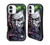 Head Case Designs Officially Licensed Batman DC Comics The Criminal Three Jokers Hybrid Case Compatible With Apple iPhone 16 Plus