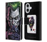 Head Case Designs Officially Licensed Batman DC Comics The Criminal Three Jokers Leather Wallet Case Compatible With Apple iPhone 16