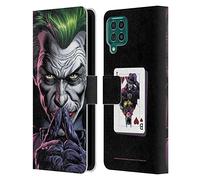 Head Case Designs Officially Licensed Batman DC Comics The Criminal Three Jokers Leather Wallet Case Compatible With Samsung Galaxy F62 (2021)