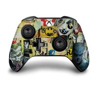 Head Case Designs Officially Licensed Batman DC Comics Torn Collage Logos And Comic Book Vinyl Sticker Gaming Skin Decal Cover Compatible With Xbox One S/X Controller