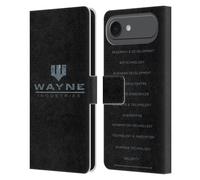 Head Case Designs Officially Licensed Batman DC Comics Wayne Industries Logo Duality Leather Wallet Case Compatible With Apple iPhone 17 Air