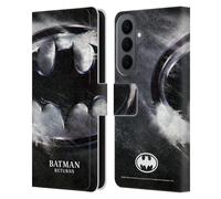 Head Case Designs Officially Licensed Batman Returns Oversized Logo Key Art Leather Wallet Case Compatible With Samsung Galaxy S26 Plus