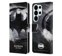 Head Case Designs Officially Licensed Batman Returns Oversized Logo Key Art Leather Wallet Case Compatible With Samsung Galaxy S26 Ultra