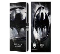Head Case Designs Officially Licensed Batman Returns Oversized Logo Key Art Leather Wallet Case Compatible With Samsung Galaxy S25 FE