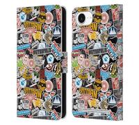 Head Case Designs Officially Licensed Batman V Superman: Dawn of Justice Sticker Collage Graphics Leather Wallet Case Compatible With Apple iPhone 16e