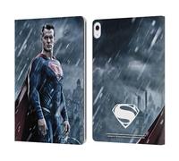 Head Case Designs Officially Licensed Batman V Superman: Dawn of Justice Superman Graphics Leather Wallet Case Compatible With Apple iPad Air 13 2024/2025
