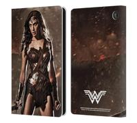 Head Case Designs Officially Licensed Batman V Superman: Dawn of Justice Wonder Woman Graphics Leather Wallet Case Compatible With Amazon Fire 7 2022