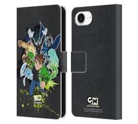 Head Case Designs Officially Licensed Ben 10: Ultimate Alien Character Art Graphics Leather Wallet Case Compatible With Apple iPhone 16e