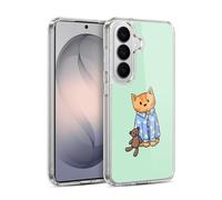 Head Case Designs Officially Licensed Beth Wilson Bedtime Pyjama Doodle Cats 2 Gel Case [Military Grade Protection] Compatible with Samsung Galaxy S26 and Compatible with MagSafe