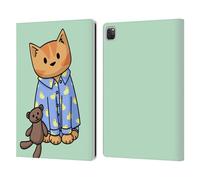 Head Case Designs Officially Licensed Beth Wilson Bedtime Pyjama Doodle Cats 2 Leather Wallet Case Compatible With Apple iPad Pro 13 M4 2024