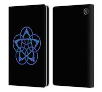 Head Case Designs Officially Licensed Beth Wilson Blue & Purple Circles Celtic Knot Stars Leather Wallet Case Compatible With Amazon Fire 7 2022