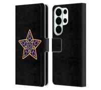 Head Case Designs Officially Licensed Beth Wilson Gold and Silver Window Celtic Knot Stars Leather Wallet Case Compatible With Samsung Galaxy S26 Ultra