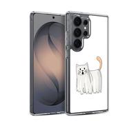 Head Case Designs Officially Licensed Beth Wilson Halloween Ghost Doodle Cats 2 Gel Case [Military Grade Protection] Compatible with Samsung Galaxy S26 Ultra and Compatible with MagSafe