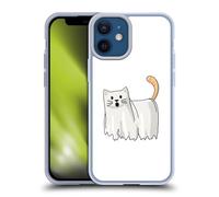 Head Case Designs Officially Licensed Beth Wilson Halloween Ghost Doodle Cats 2 Gel Case [Military Grade Protection] Compatible with Apple iPhone 12 Mini and Compatible with MagSafe