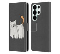 Head Case Designs Officially Licensed Beth Wilson Halloween Ghost Doodle Cats 2 Leather Wallet Case Compatible With Samsung Galaxy S26 Ultra