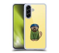 Head Case Designs Officially Licensed Beth Wilson Hipster Beard Doodlecats Gel Case [Military Grade Protection] Compatible With Samsung Galaxy A56 5G
