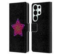 Head Case Designs Officially Licensed Beth Wilson Hot Pink Celtic Knot Stars Leather Wallet Case Compatible With Samsung Galaxy S26 Ultra